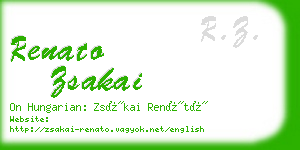 renato zsakai business card